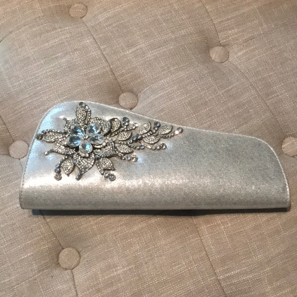 NWT Silver Clutch!